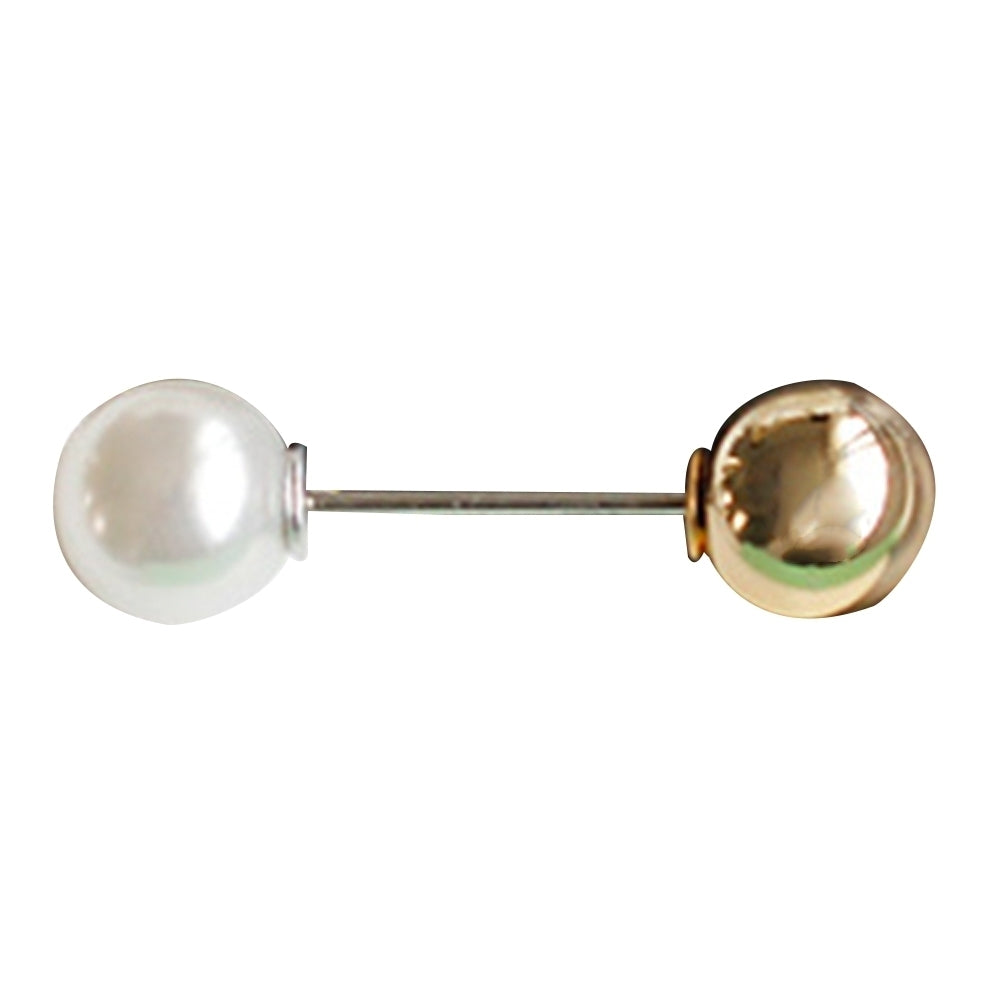 Women Fashion Double Faux Pearls Brooch Safty Pin Cardigan Shawl Clip Badge Gift Image 8