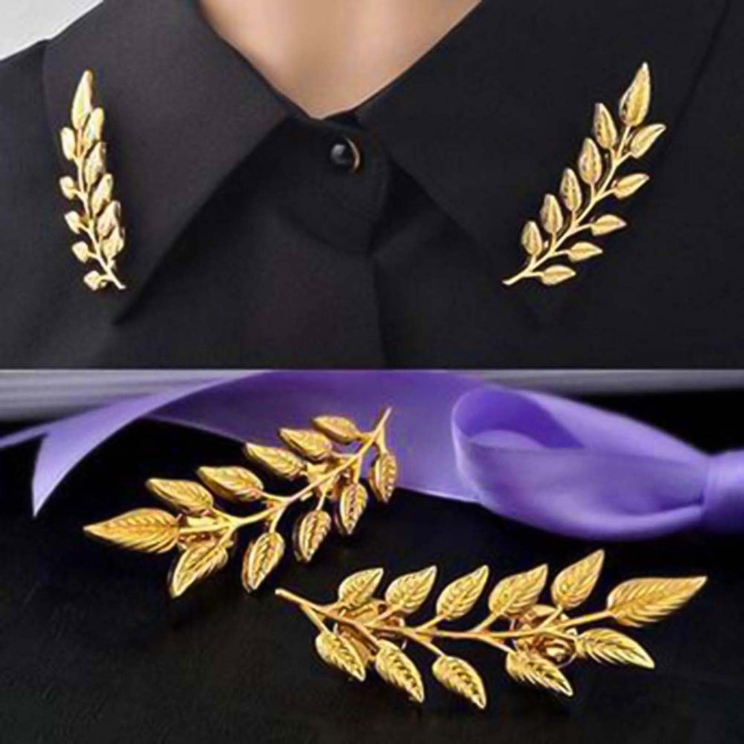 1 Pair Lapel Pin Lightweight Strong Construction Smooth Surface Dress Lapel Brooch for Evening Party Image 6