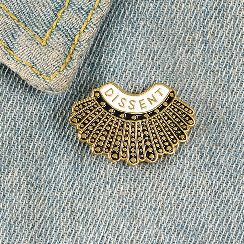 Enamel Dissent Letter Design Feminism Shirt Brooch Pin Bag Decor Accessories Image 2