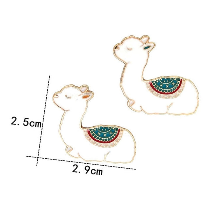 Unisex Cute Cartoon Alpaca Shape Enamel Brooch Pin Jacket Collar Bag Badge Gift Image 6