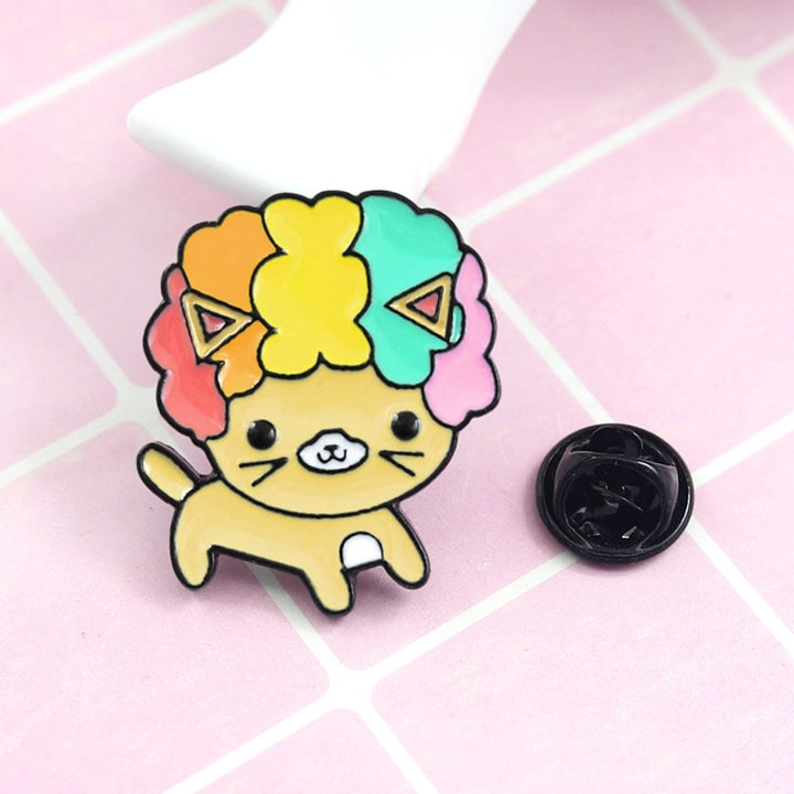 Curly Hair Cartoon Dog Enamel Brooch Pin Denim Jacket Collar Backpack Badge Image 6