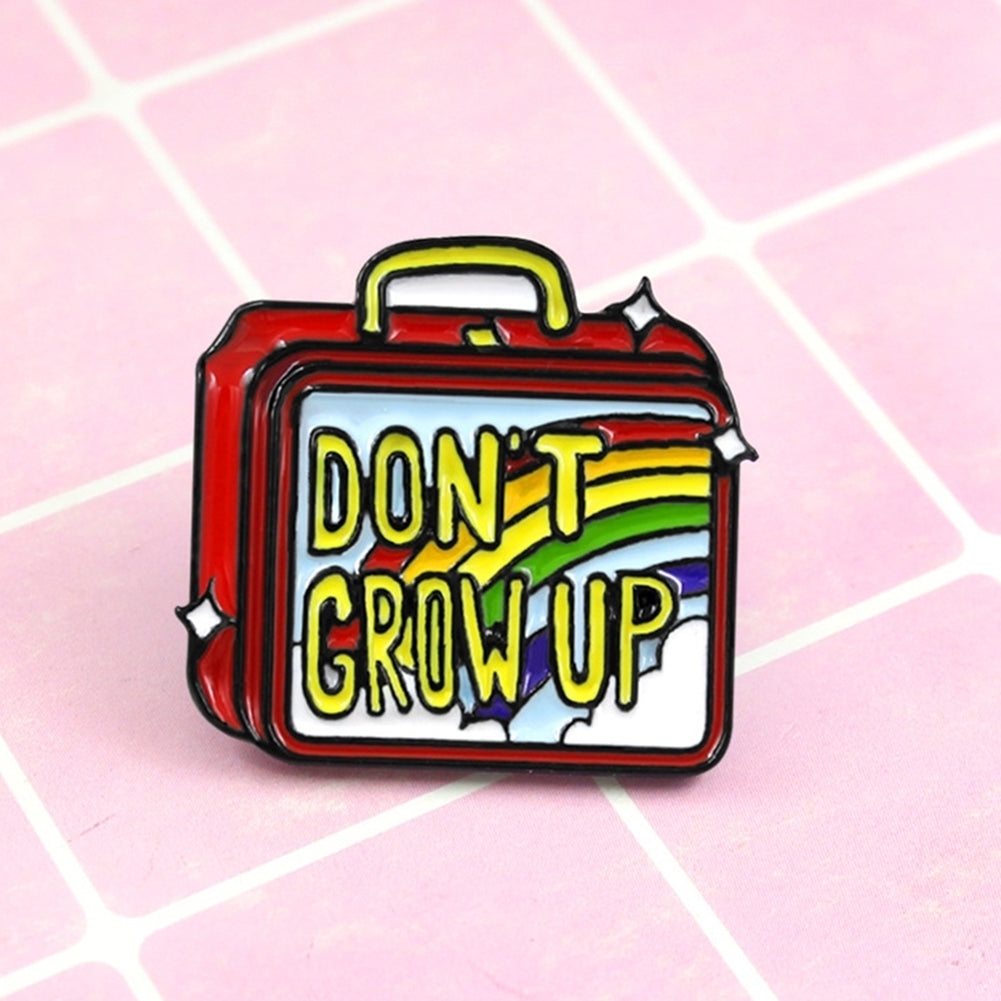 Dont Grow Up Hand Luggage Enamel Brooch Pin Denim Jacket Collar Backpack Badge Image 3