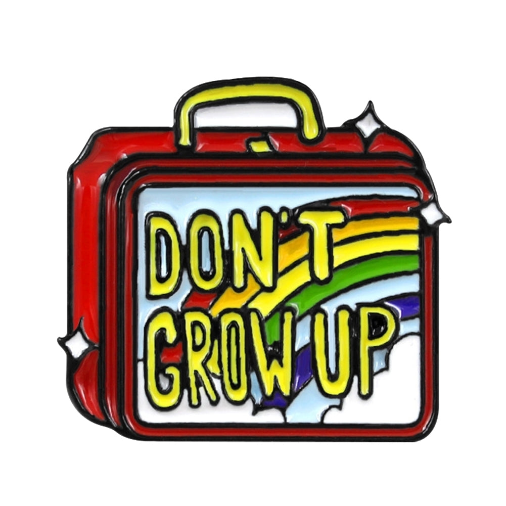 Dont Grow Up Hand Luggage Enamel Brooch Pin Denim Jacket Collar Backpack Badge Image 7