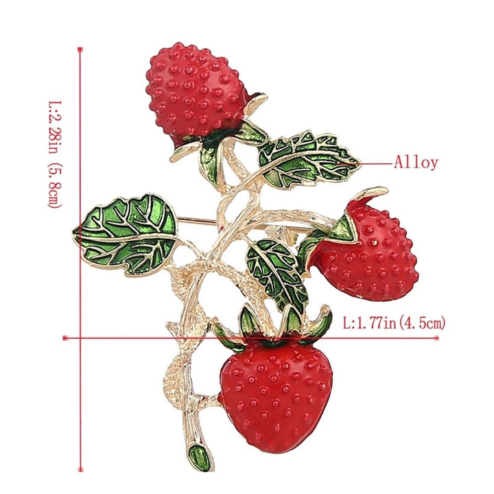 Women Fashion Strawberry Shape Brooch Pin Party Dress Collar Scarf Badge Gift Image 8