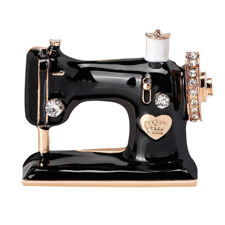 Exquisite Sewing Machine Brooch Pin Denim Jacket Women Collar Badge Jewelry Gift Image 9