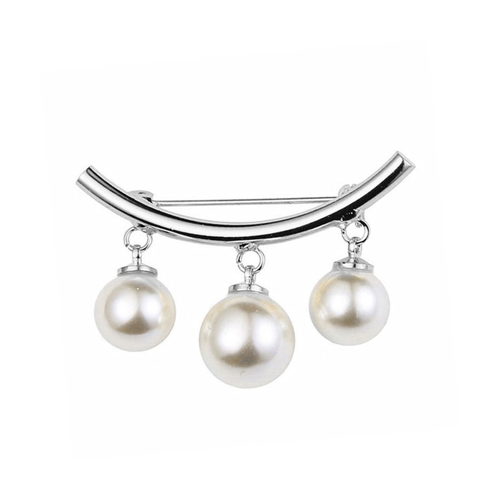 Fashion Women Faux Pearl Dangle Brooch Pin Cardigan Shawl Clip Jewelry Gift Image 11