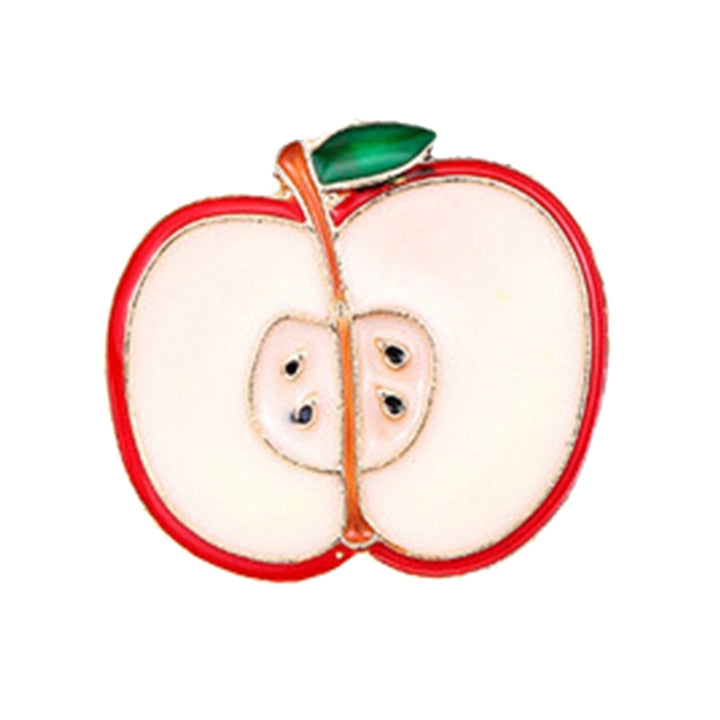 Cute Cartoon Enamel Mini Fruit Brooch Pin Denim Jacket Shirt Collar Badge Gift Image 2