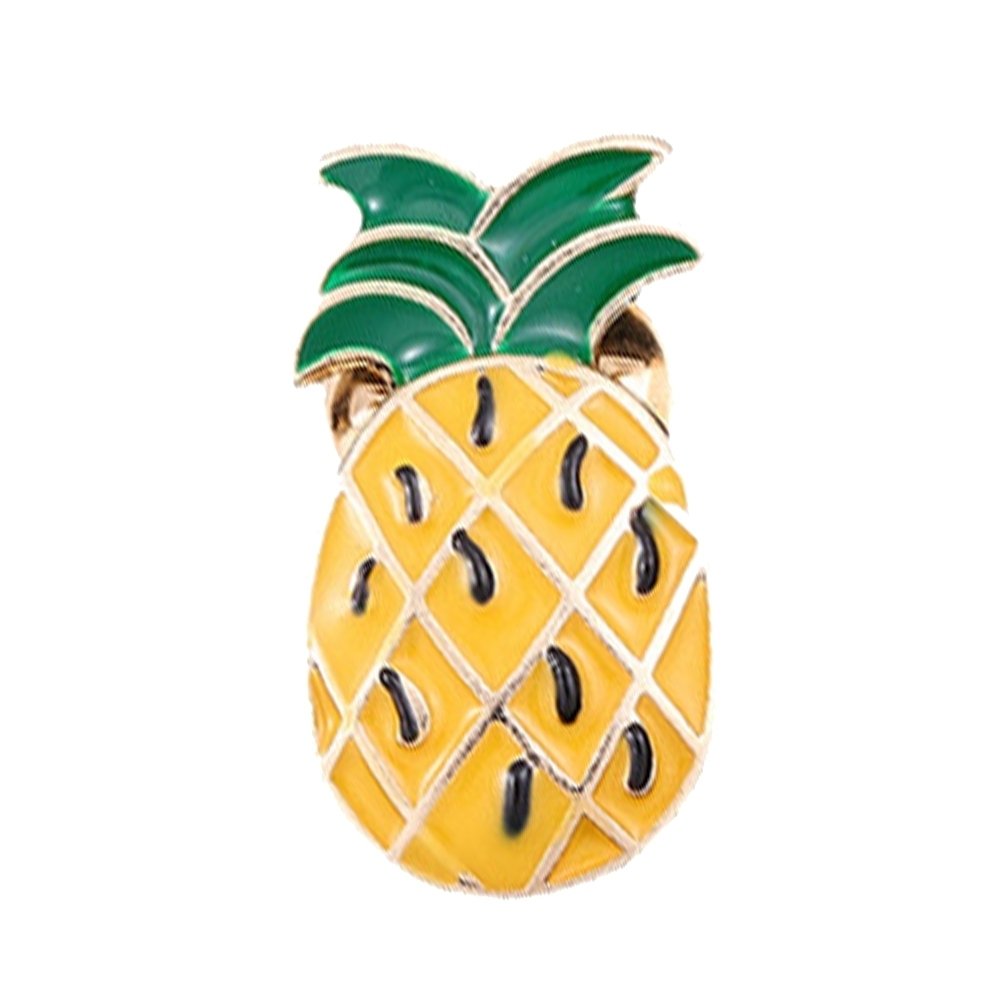 Cute Cartoon Enamel Mini Fruit Brooch Pin Denim Jacket Shirt Collar Badge Gift Image 1