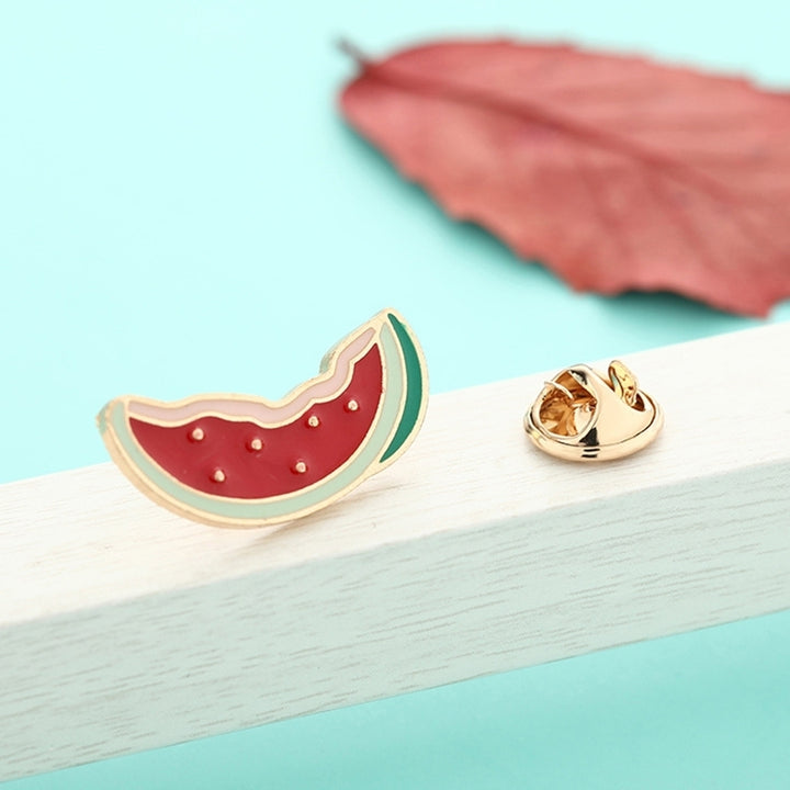 Cute Cartoon Enamel Mini Fruit Brooch Pin Denim Jacket Shirt Collar Badge Gift Image 9