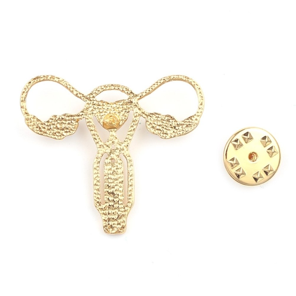 Faux Pearl Rhinestone Inlaid Organ Uterus Shaped Doctor Nurse Brooch Pin Gift Image 10