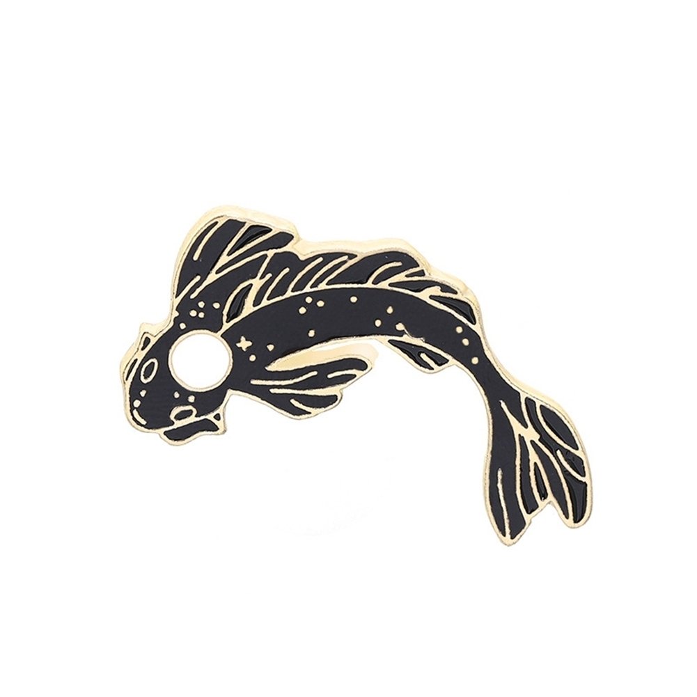 Unisex Cartoon Goldfish Carp Fish Enamel Brooch Pin Bag Badge Accessory Gift Image 1