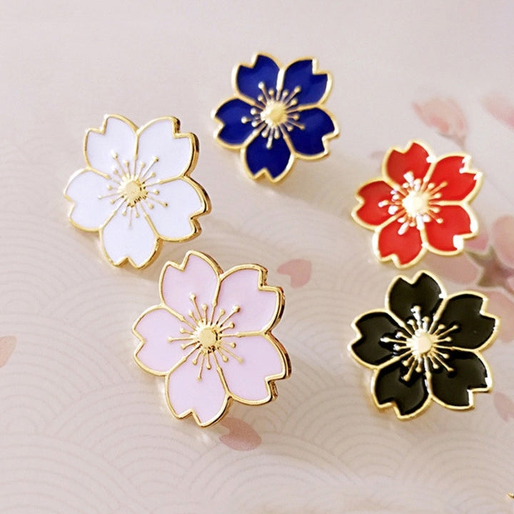 Sweet Women Cherry Blossom Flower Enamel Brooch Pin Suit Collar Badge Jewelry Image 7