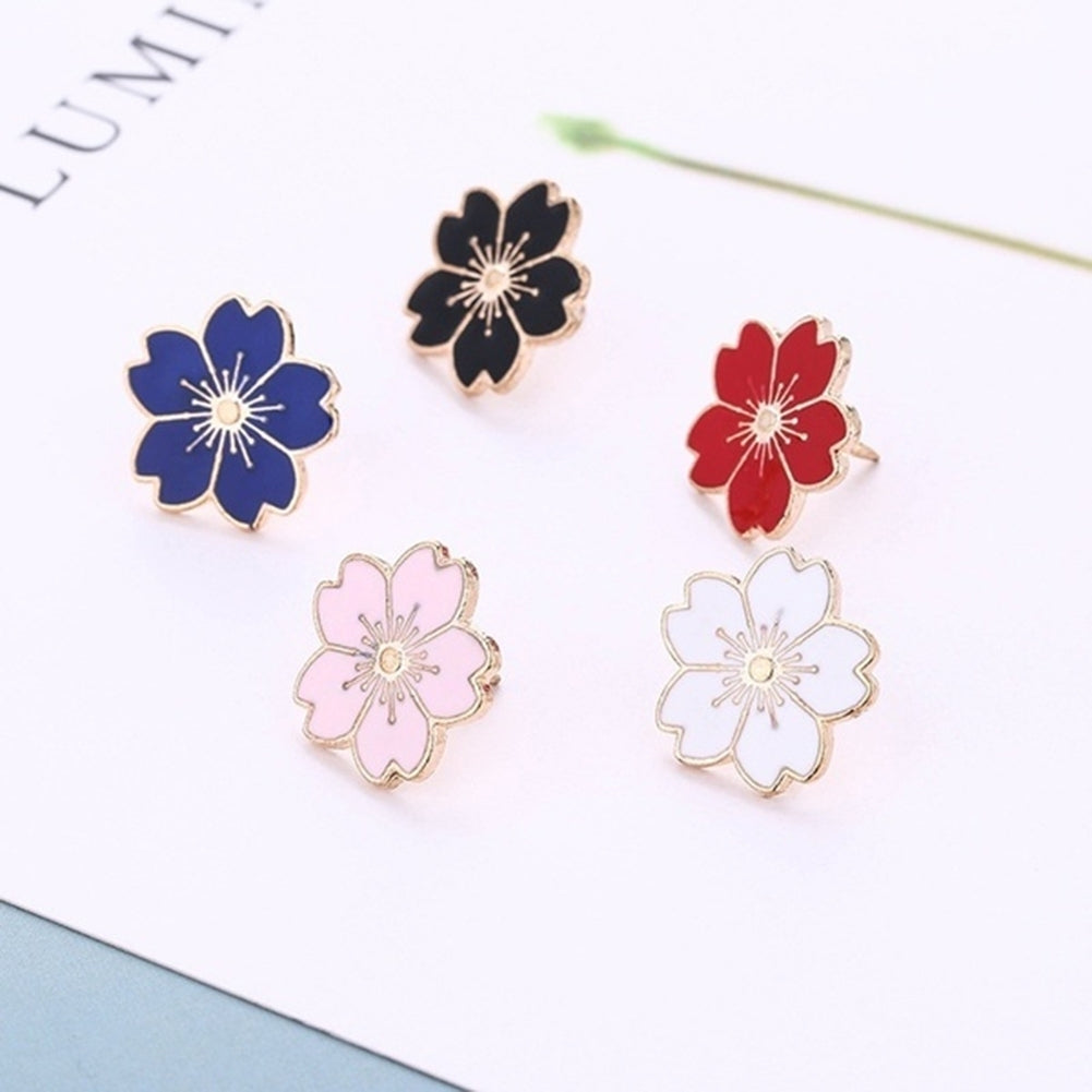 Sweet Women Cherry Blossom Flower Enamel Brooch Pin Suit Collar Badge Jewelry Image 9