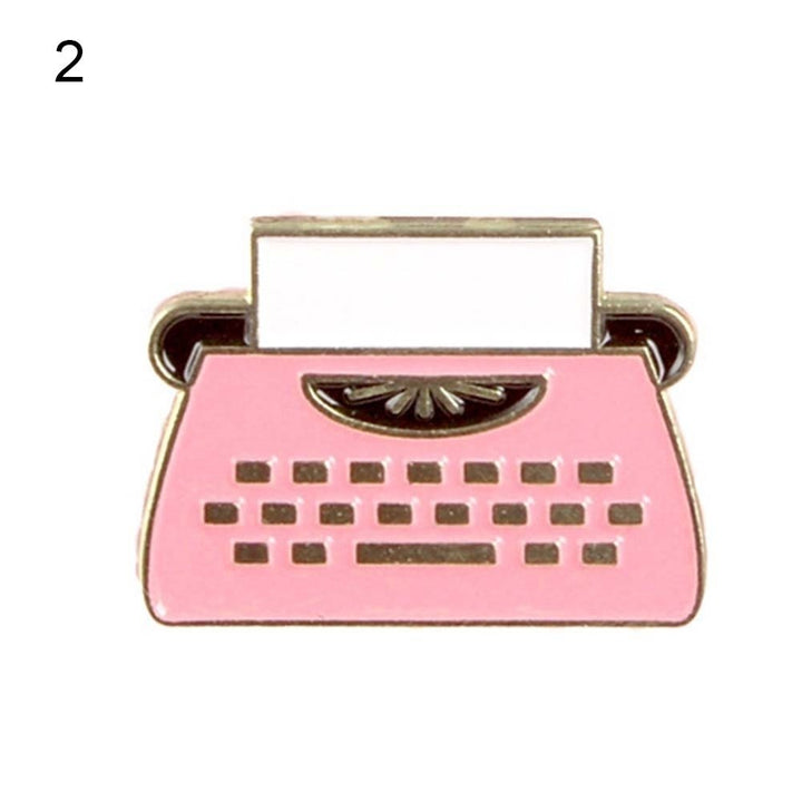 Unisex Telegraph Fax Machine Letters Enamel Brooch Pin Jacket Collar Badge Decor Image 12