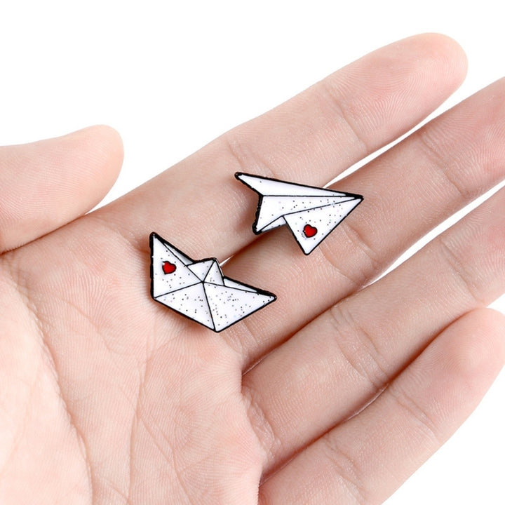 Unisex Origami Airplane Boat Enamel Brooch Pin Jacket Bag Badge Friend Gift Image 8