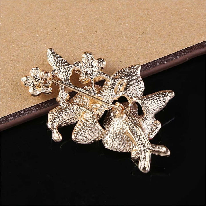 Elegant Women Rhinestone Flower Enamel Brooch Pin Cardigan Scarf Corsage Jewelry Image 7