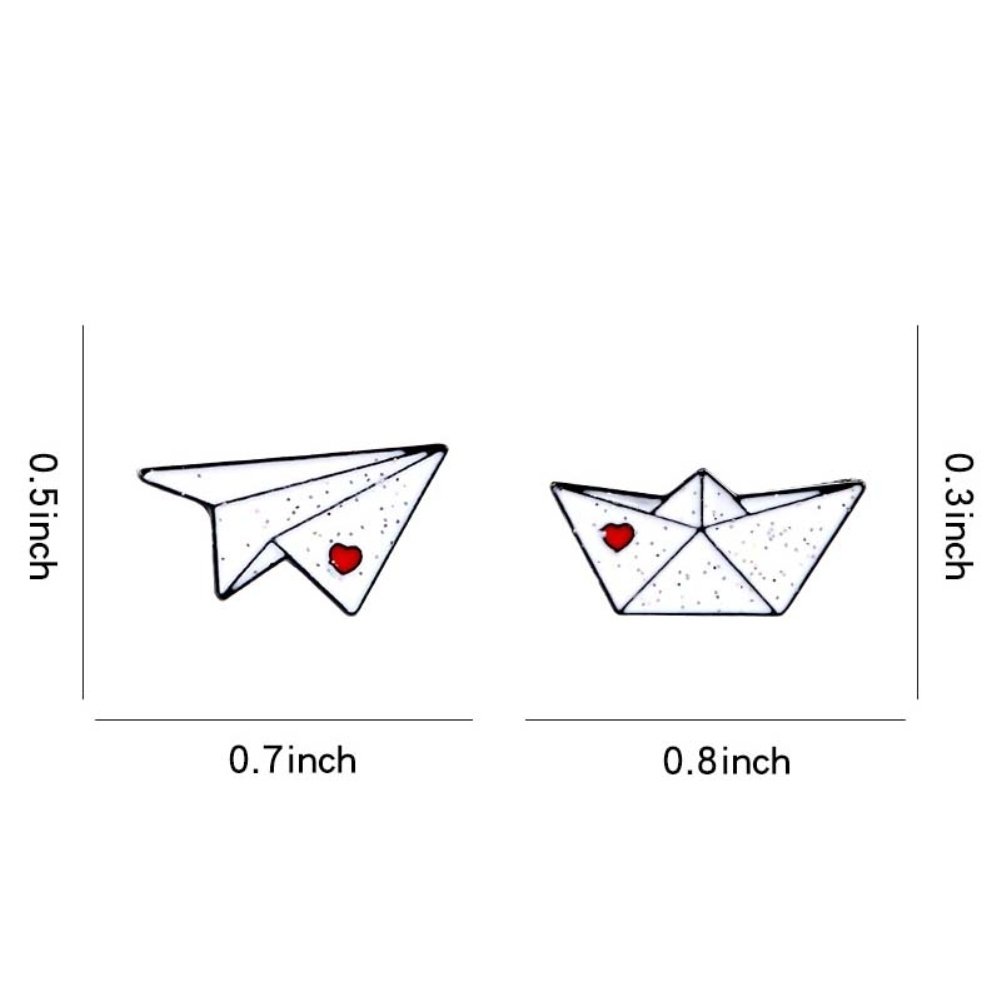 Unisex Origami Airplane Boat Enamel Brooch Pin Jacket Bag Badge Friend Gift Image 12