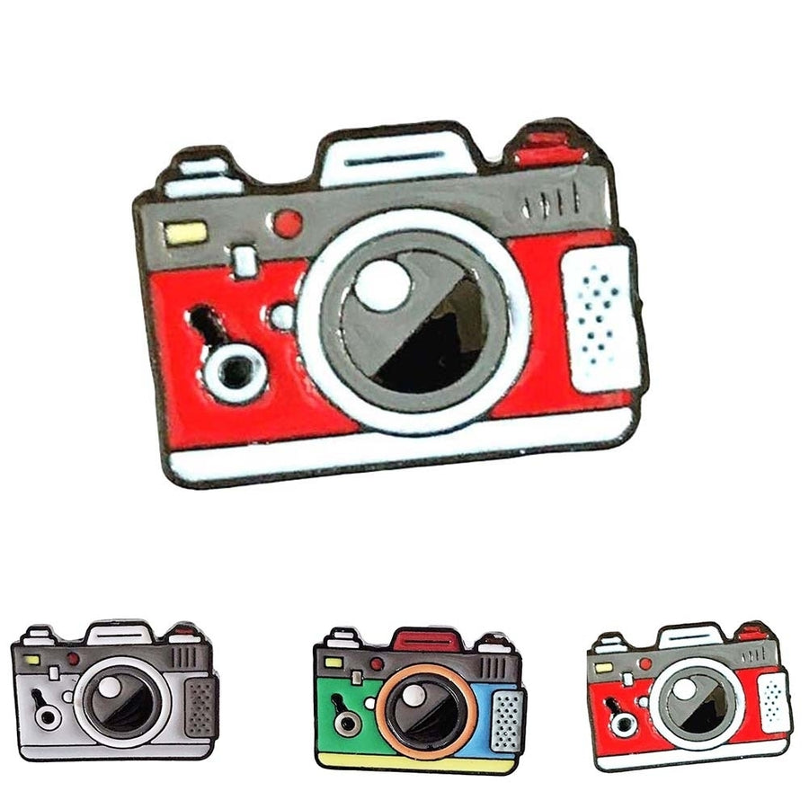 Men Women Camera Shape Enamel Brooch Pin Corsage Jacket Bag Badge Accessory Image 1