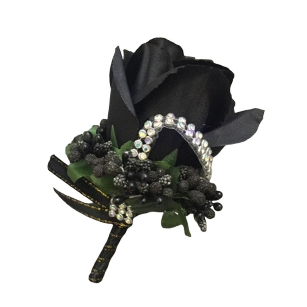 2Pcs Groom Groomsman Rose Flower Brooch Pin Corsage Wedding Suit Decoration Image 2