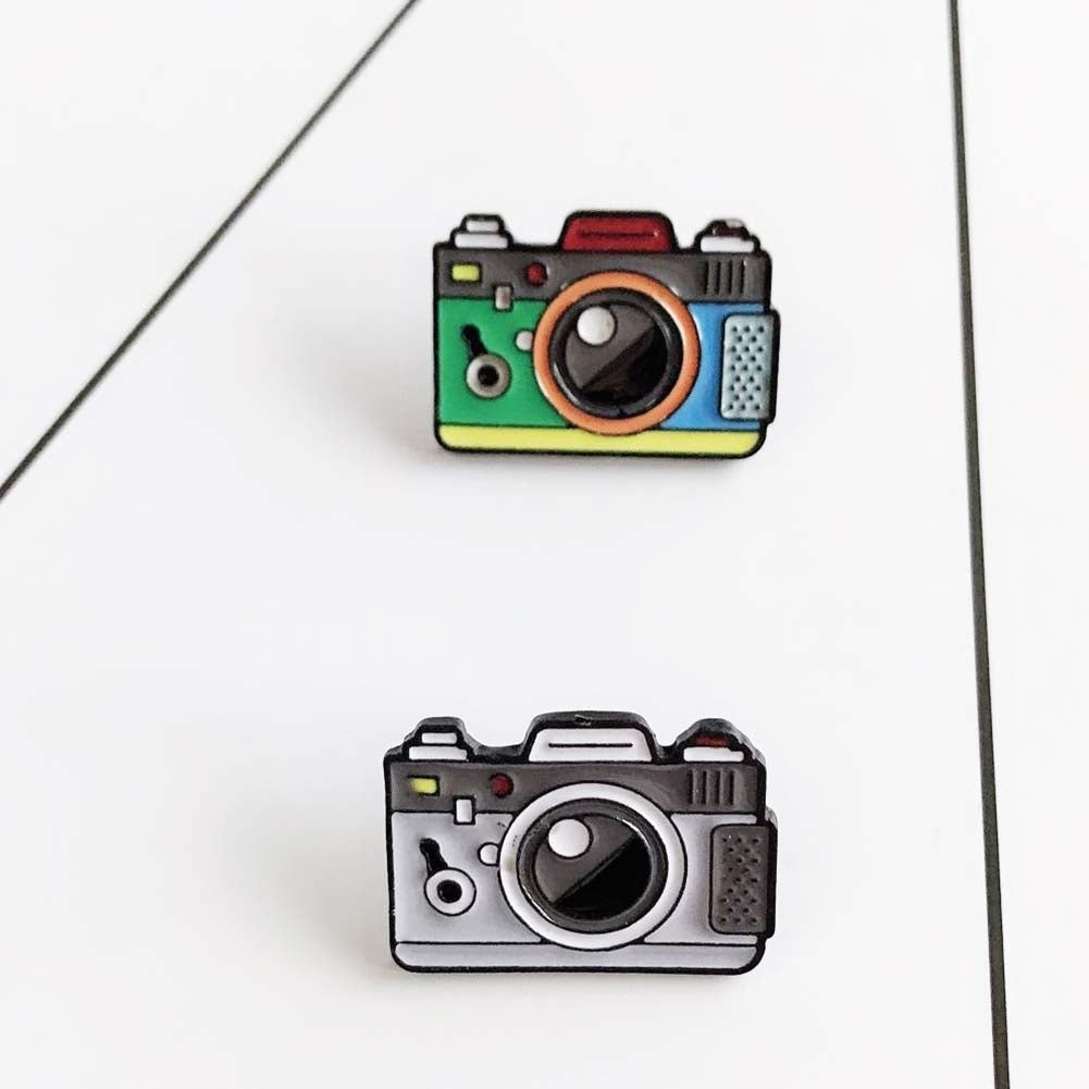 Men Women Camera Shape Enamel Brooch Pin Corsage Jacket Bag Badge Accessory Image 8