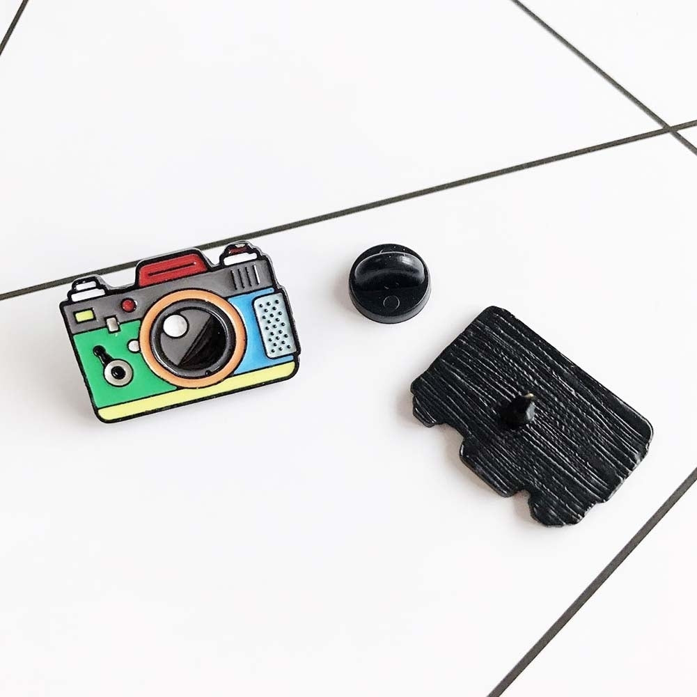 Men Women Camera Shape Enamel Brooch Pin Corsage Jacket Bag Badge Accessory Image 12