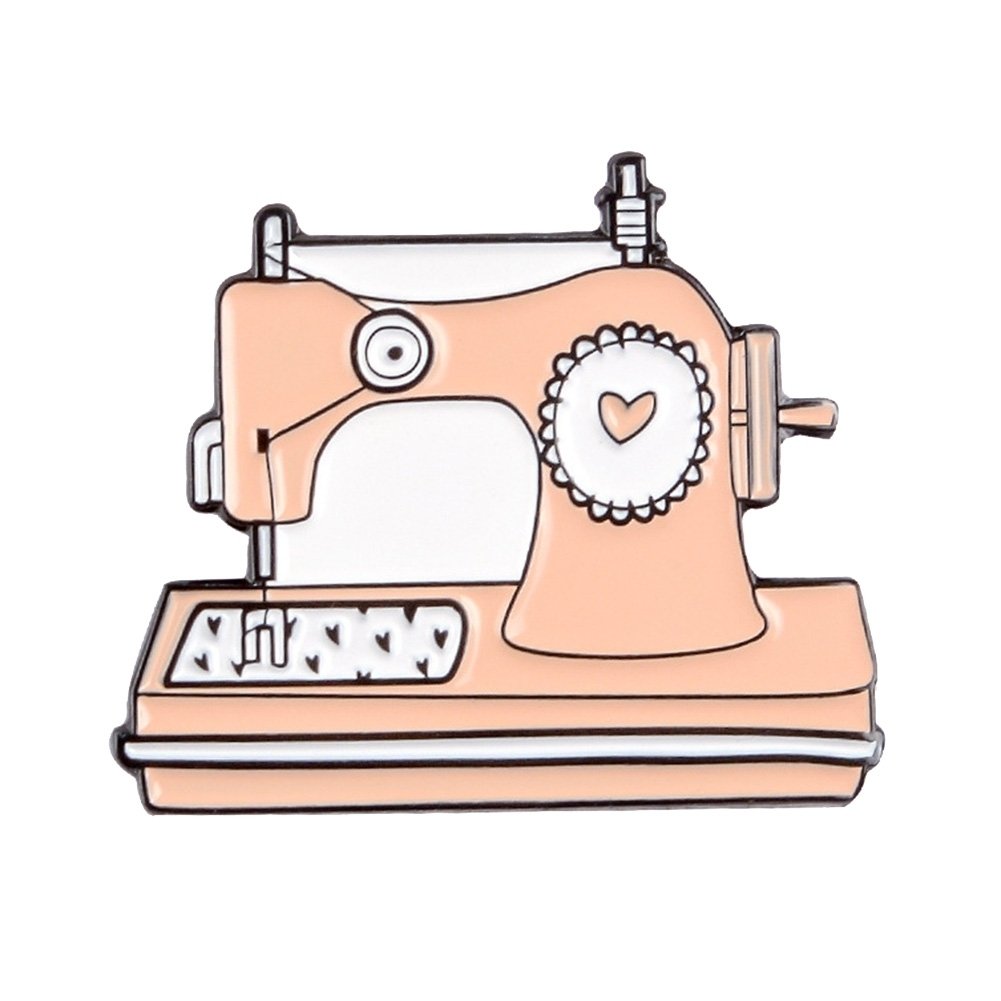 Cartoon Unisex Sewing Machine Shaped Enamel Brooch Pin Handcraft DIY Badge Gift Image 7