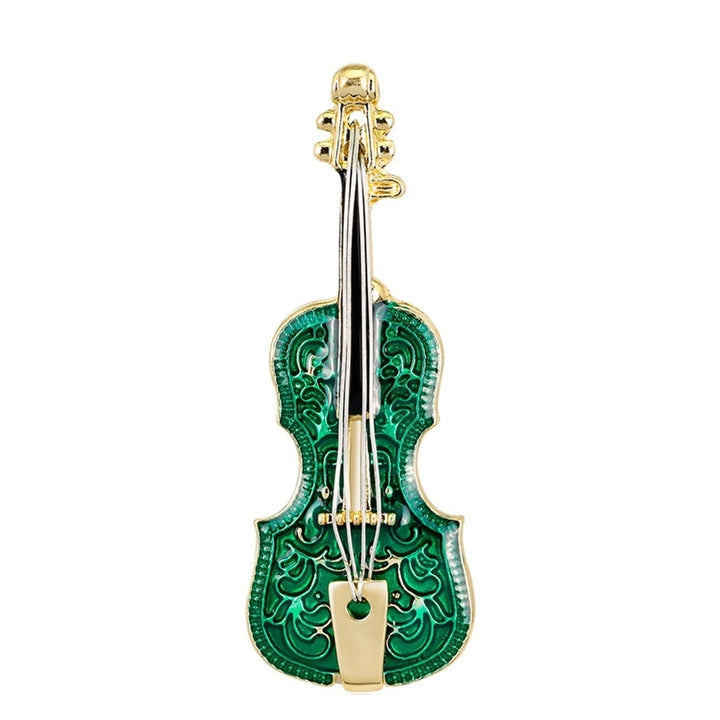 Unisex Violin Shape Enamel Instrument Brooch Pin Corsage Suit Lapel Decoration Image 8