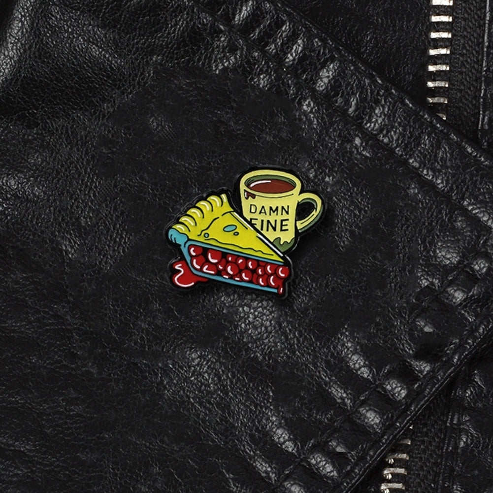 Fashion Unisex Coffee Cake Dessert Brooch Pin Denim Jacket Shirt Badge Bag Decor Image 1