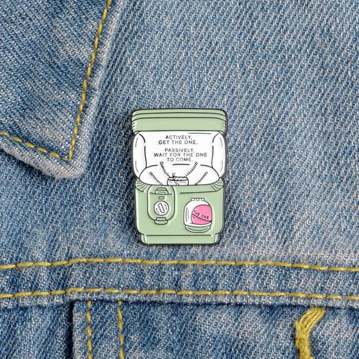 Unisex Vending Game Machine Enamel Brooch Pin Jacket Bag Badge Decor Friend Gift Image 1