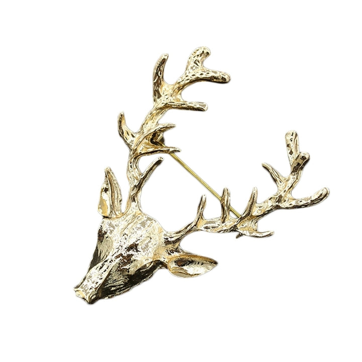 Fashion Unisex Deer Head Antlers Brooch Pin Scarf Lapel Jewelry Christmas Gift Image 12