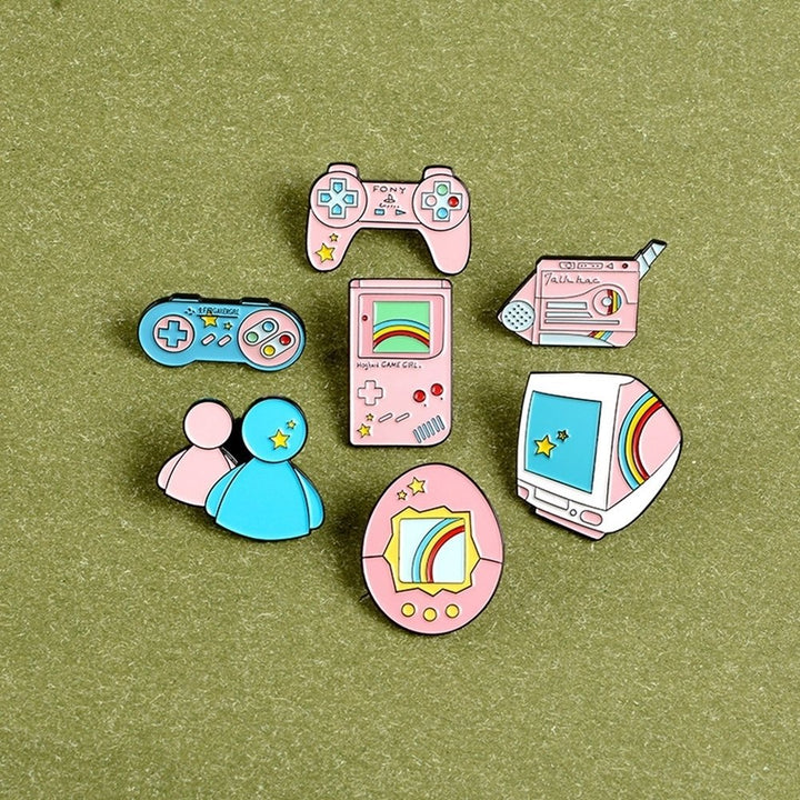 Cute Unisex Computer Game Machine Enamel Brooch Pin Bag Lapel Badge Decoration Image 9