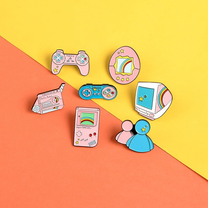 Cute Unisex Computer Game Machine Enamel Brooch Pin Bag Lapel Badge Decoration Image 10