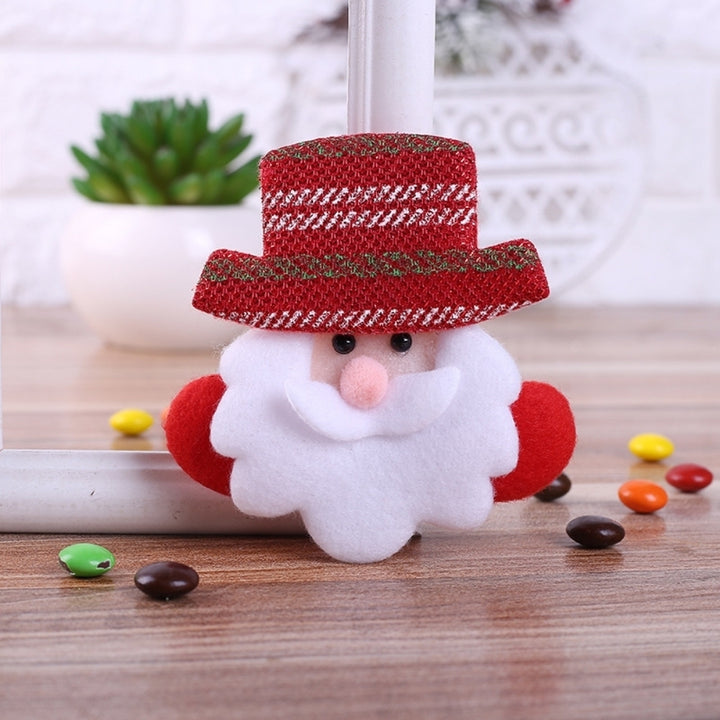 Cute Kids Adults Santa Claus Flashing LED Light Party Badge Brooch Pin Xmas Gift Image 9