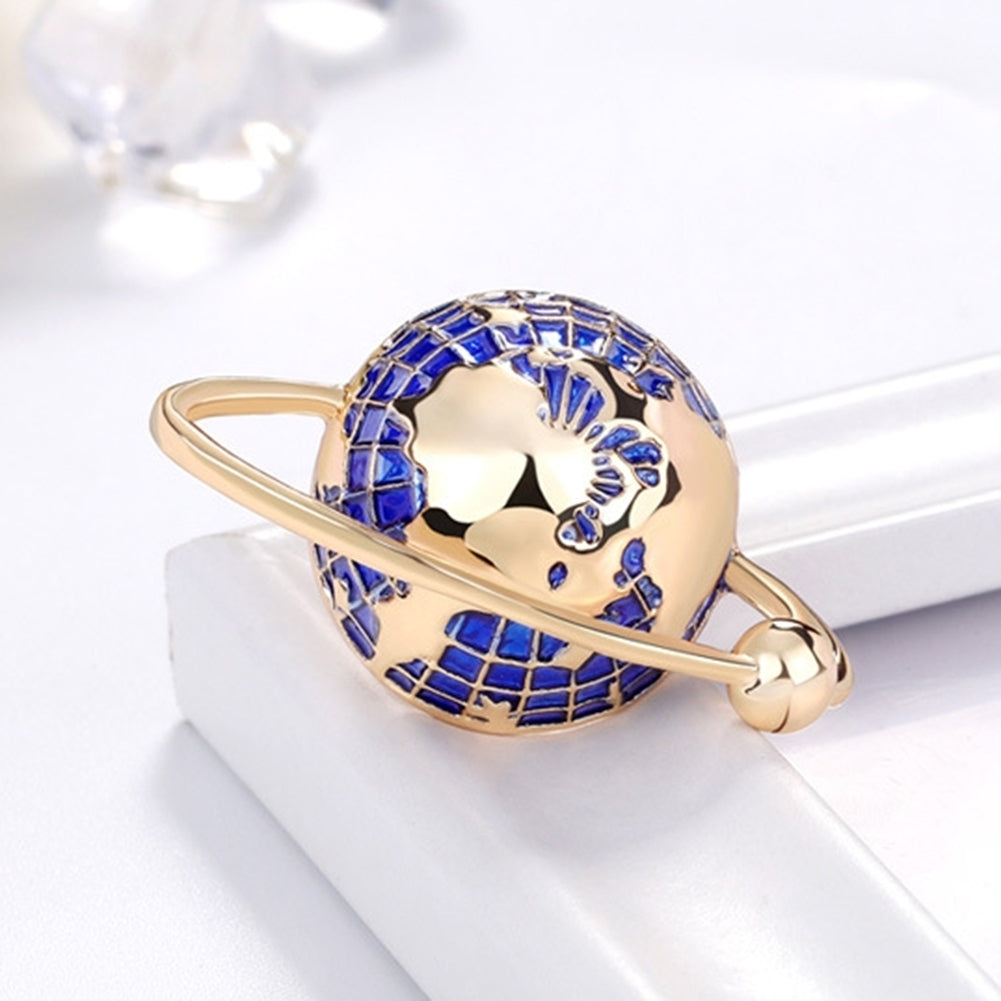 Fashion Unisex Globe Alloy Enamel Brooch Pin Badge Lapel Denim Jacket Decor Image 2