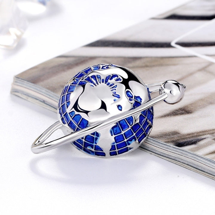 Fashion Unisex Globe Alloy Enamel Brooch Pin Badge Lapel Denim Jacket Decor Image 4