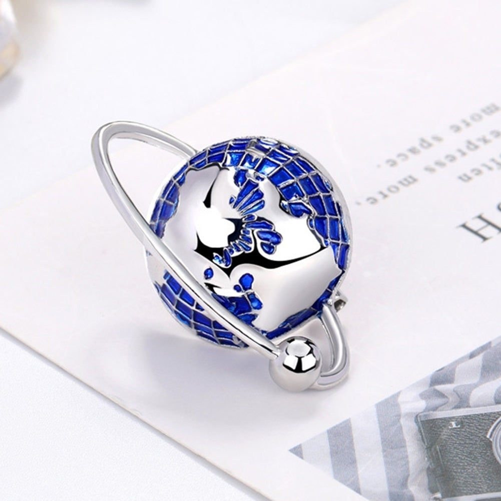 Fashion Unisex Globe Alloy Enamel Brooch Pin Badge Lapel Denim Jacket Decor Image 4