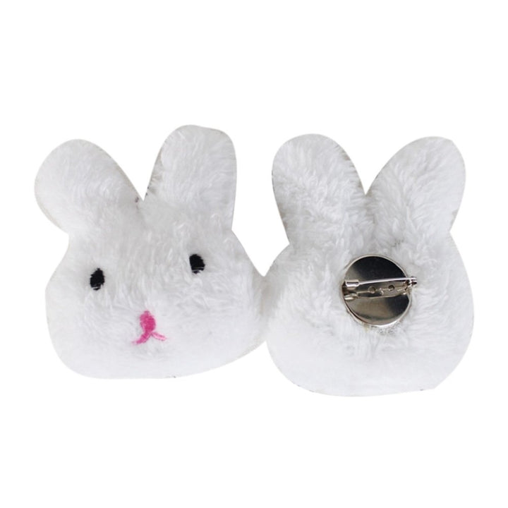 Lovely Rabbit Bear Plush Doll Brooch Pin Bag Decoration Jacket Lapel Accessory Image 2