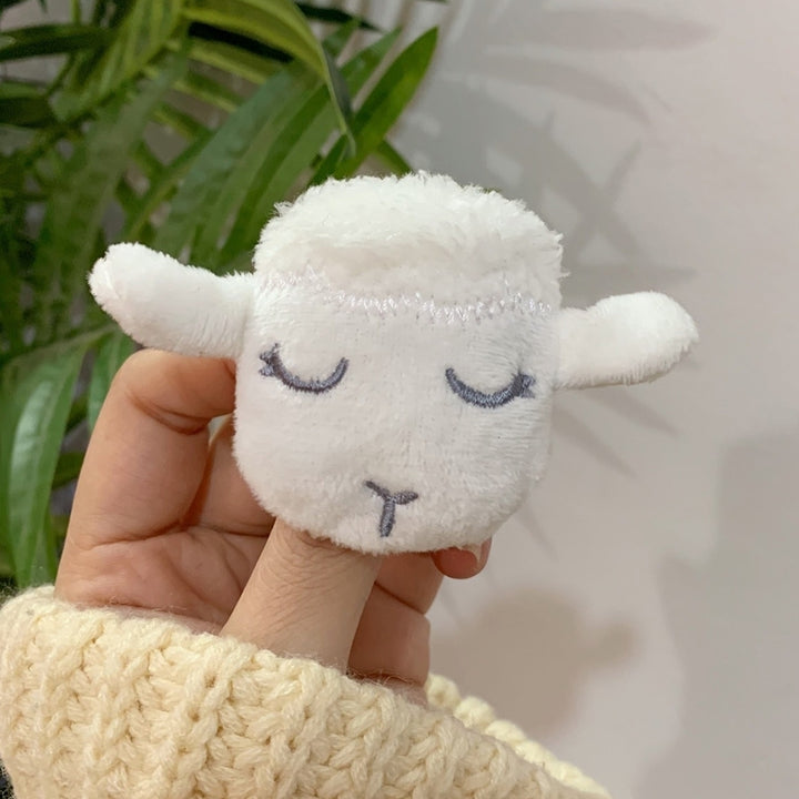 Cute Girls 3D Plush Lamb Elastic Hair Rope Ponytail Holder Brooch Pin Bag Decor Image 11