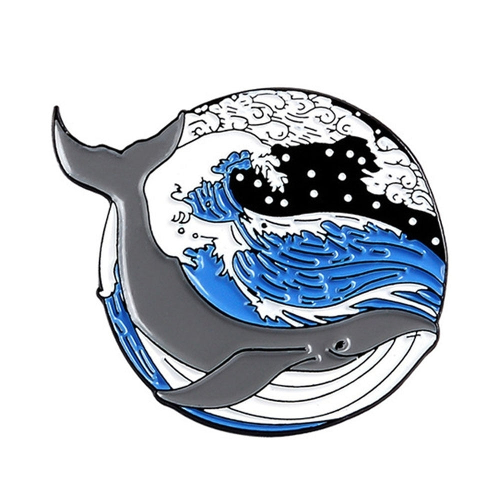 Fashion Marine Animals Chubby Whales Alloy Brooch Pin Clothes Corsage Accessory Image 2