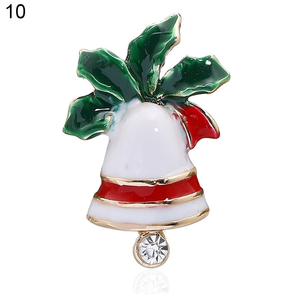 Cute Alloy Christmas Xmas Tree Santa Claus Stocking Hat Brooch Pin Jewelry Gift Image 1