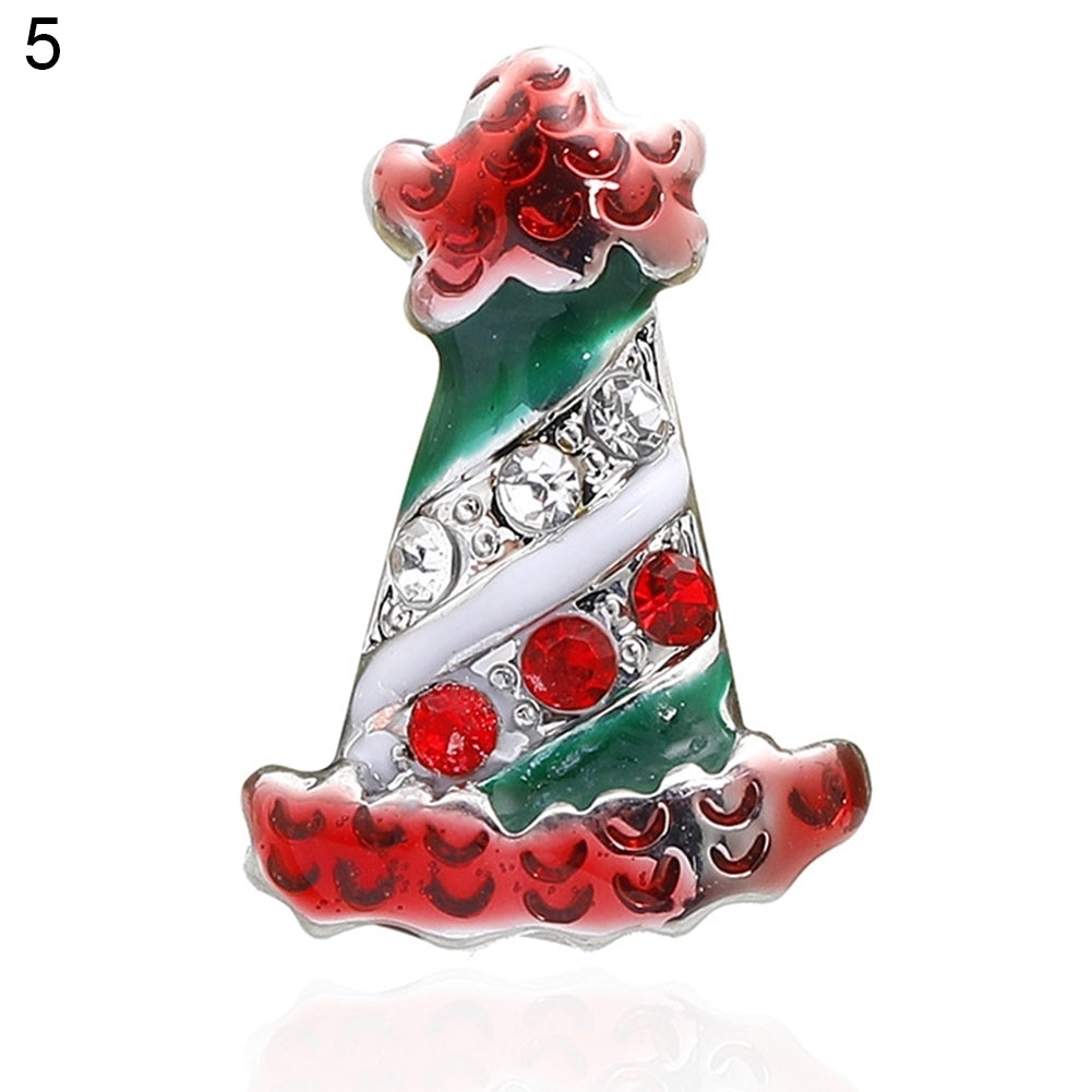 Cute Alloy Christmas Xmas Tree Santa Claus Stocking Hat Brooch Pin Jewelry Gift Image 8