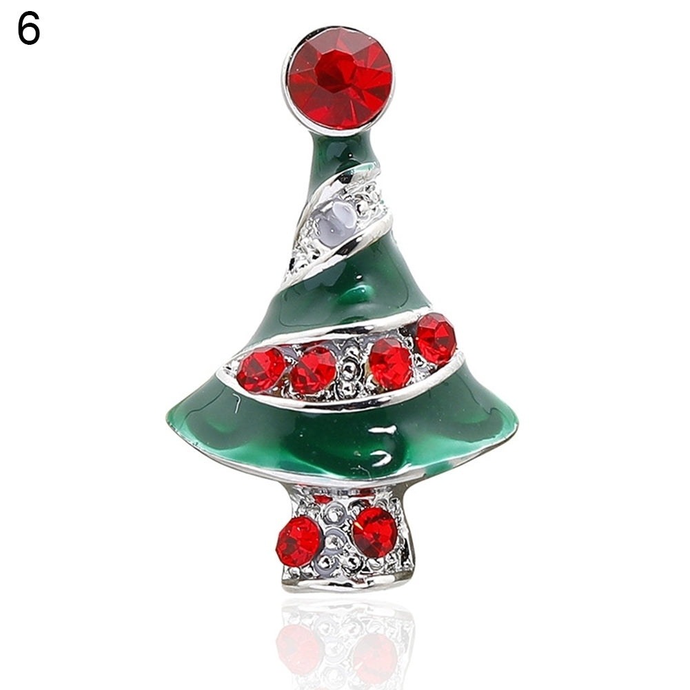 Cute Alloy Christmas Xmas Tree Santa Claus Stocking Hat Brooch Pin Jewelry Gift Image 9