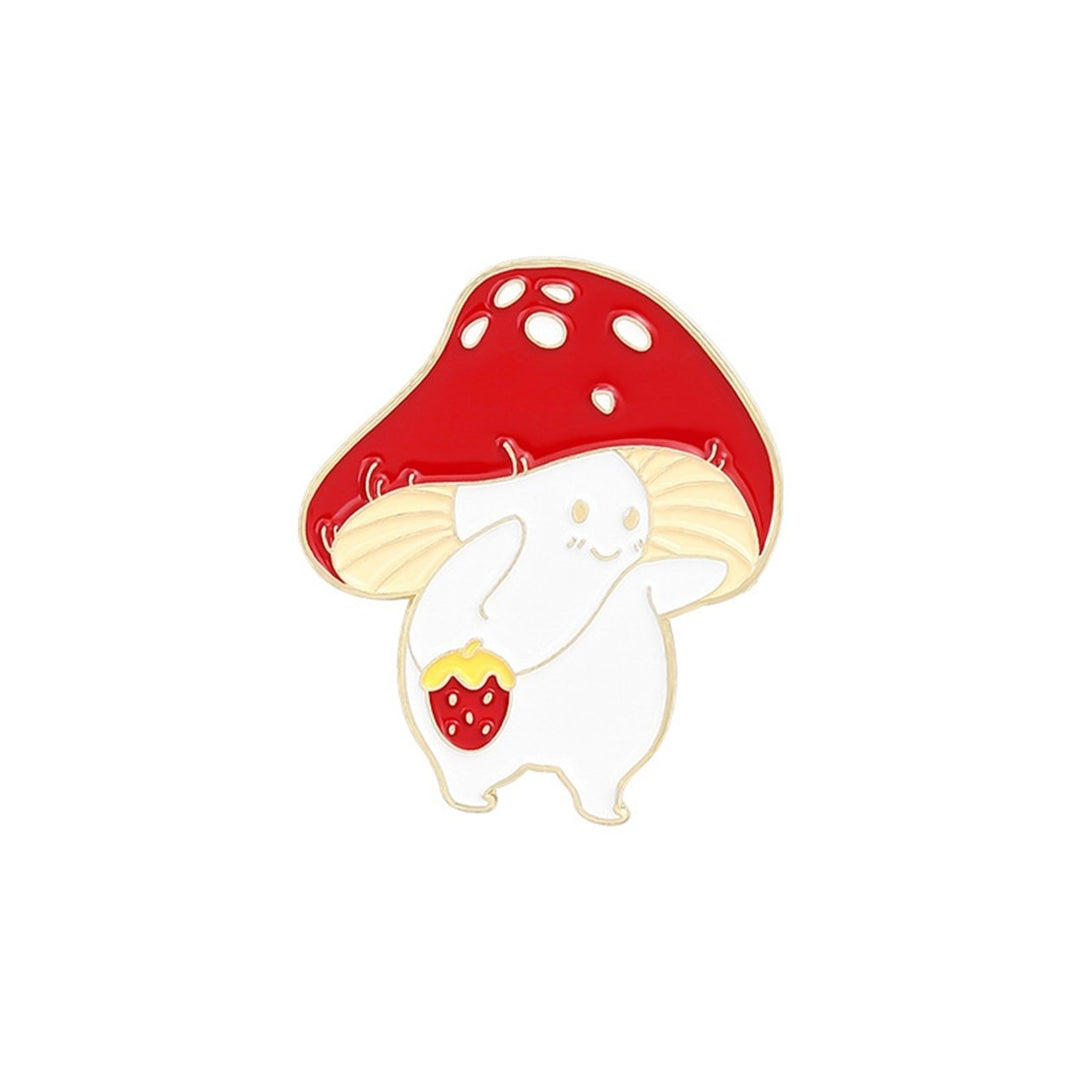 Cartoon Cute Mushroom Knife Guitar Enamel Student Brooch Pin Badge Jewelry Gift Image 4