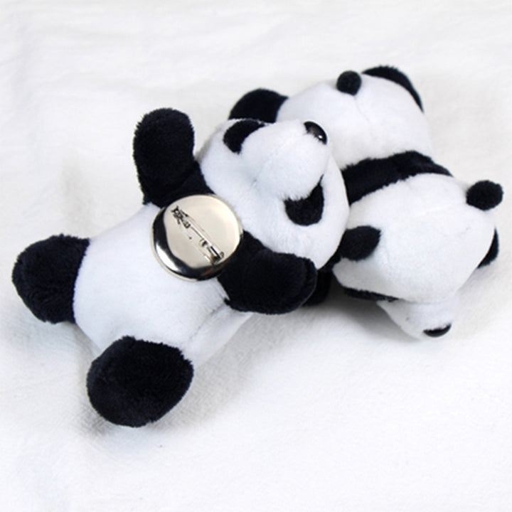 Cute Cartoon Plush Panda Brooch Pin Buckle Clothes Lapel Backpack Decor Gift Image 11