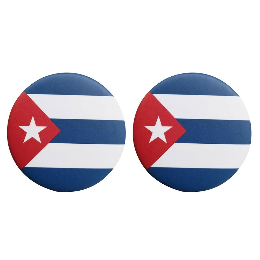 2Pcs Round Cuba National Flag Rainbow Map Brooch Pin Badge Clothes Decor Image 6