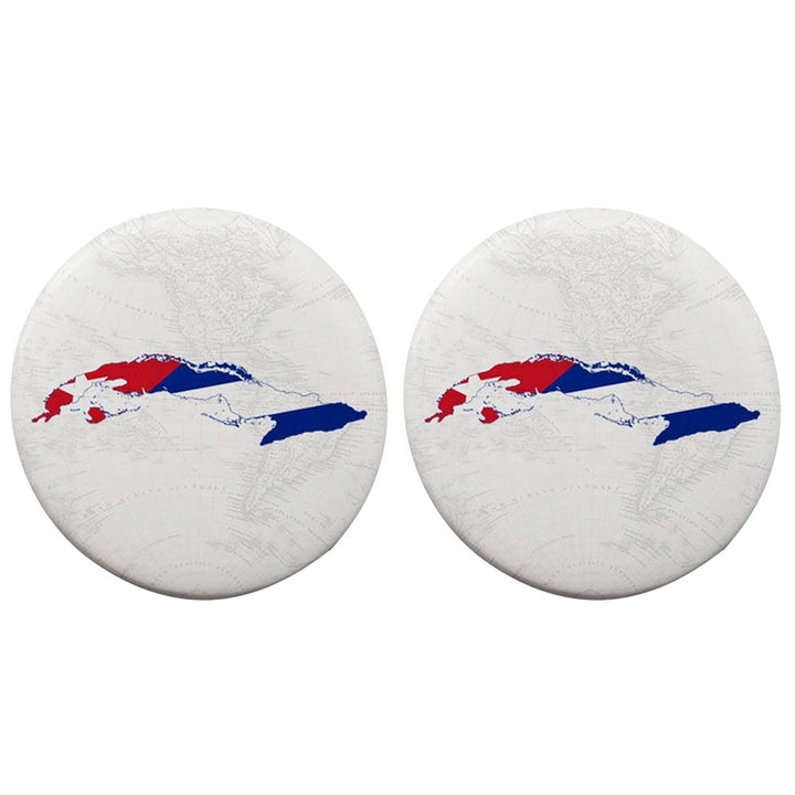 2Pcs Round Cuba National Flag Rainbow Map Brooch Pin Badge Clothes Decor Image 7