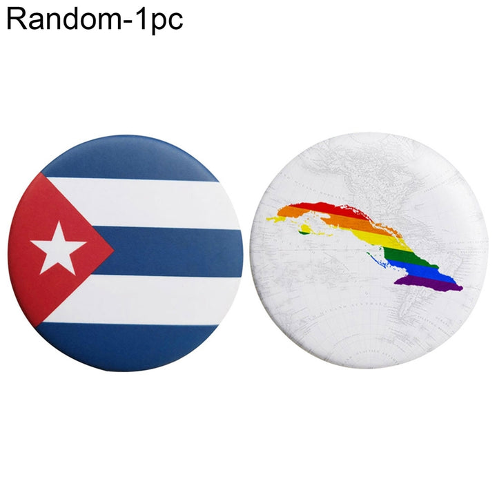 2Pcs Round Cuba National Flag Rainbow Map Brooch Pin Badge Clothes Decor Image 12