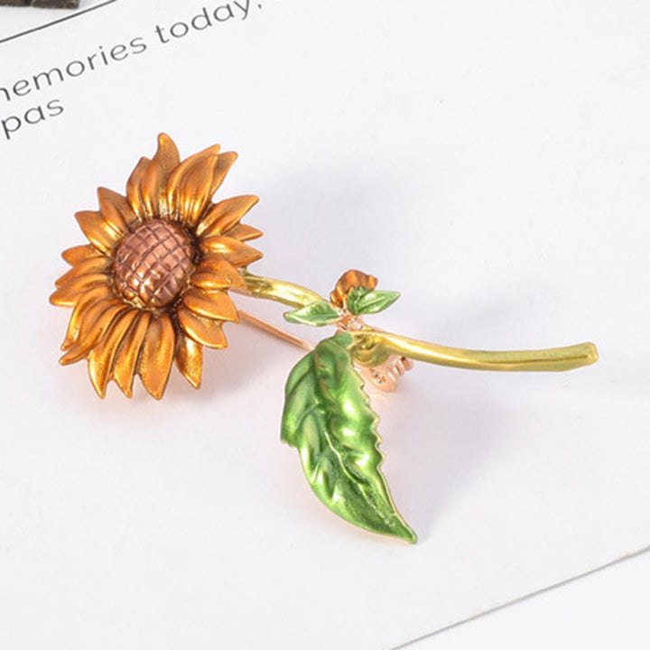 Summer Style Sunflower Shape Jewelry Gift Creative Brooch Pin for Party Image 6