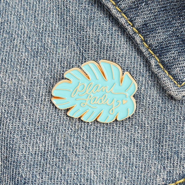 Cartoon Enamel Pin Leaf Brooch Shirt Lapel Badge Clothes Accessory Jewelry Gift Image 1