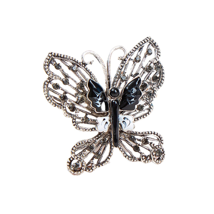 Luxury Multicolor Rhinestone Shiny Butterfly Shape Brooch Pin Clothes Accessory Image 2